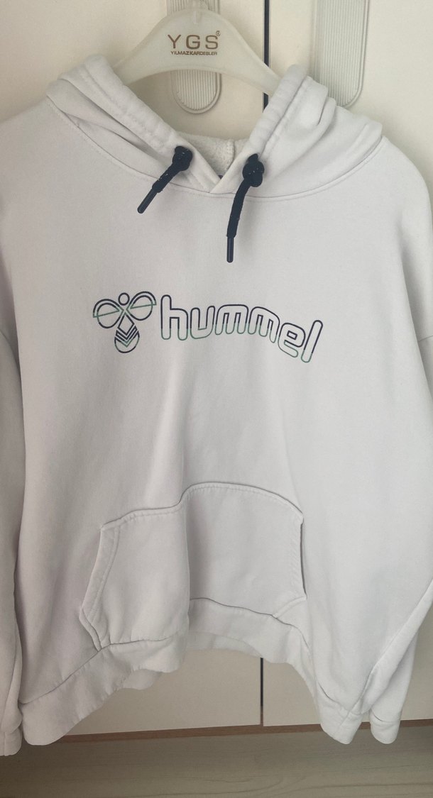 Hummel Beyaz Kapüşonlu Kadın Sweatshirt - Görsel 2