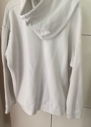 Beyaz Kapüşonlu Sweatshirt - Görsel 2