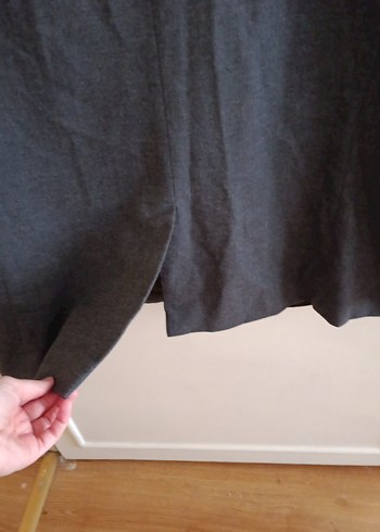 URBAN FOCUS Düğmeli Gri Keten Kadın Blazer Ceket L beden - Görsel 5