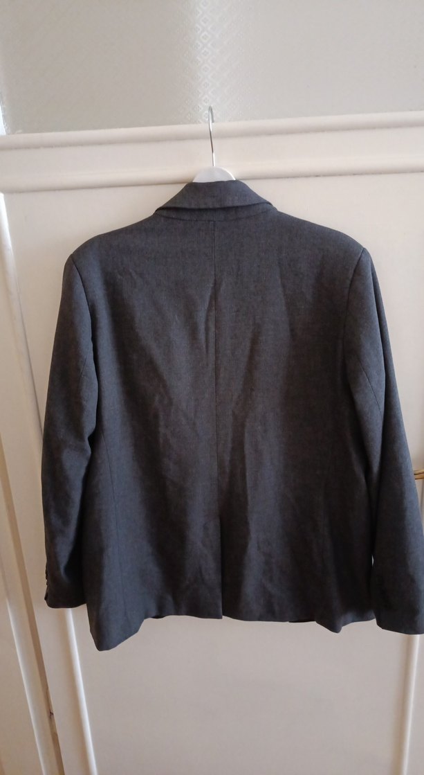 URBAN FOCUS Düğmeli Gri Keten Kadın Blazer Ceket L beden - Görsel 4