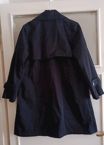 İPEKYOL Siyah Kadın Keten Midi Trençkot 38 beden - Görsel 7