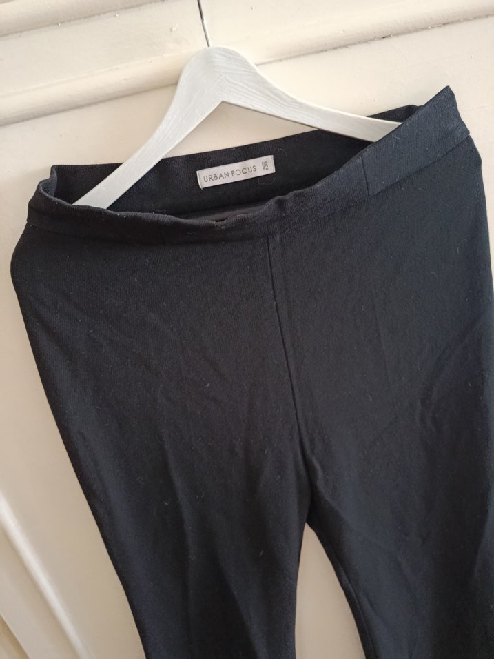 Siyah Kadın Keten Kumaş Pantolon 38 beden - Görsel 2