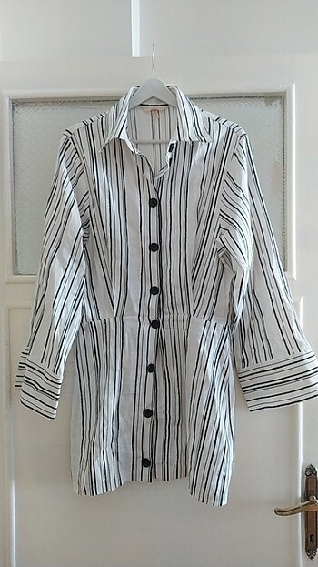 H&M 38 beden Gömlek Elbise Zebra desen