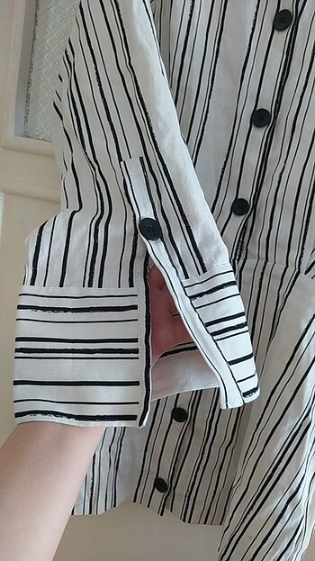 38 Beden çeşitli Renk H&M 38 beden Gömlek Elbise Zebra desen