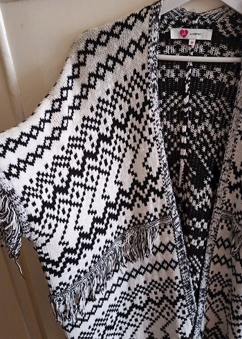 KOTON Bohem Desenli Örgü Kadın Hırka M BEDEN - Görsel 3