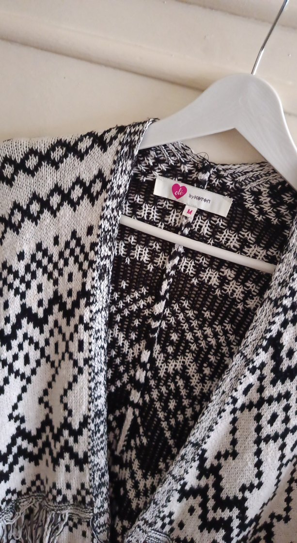 KOTON Bohem Desenli Örgü Kadın Hırka M BEDEN - Görsel 2