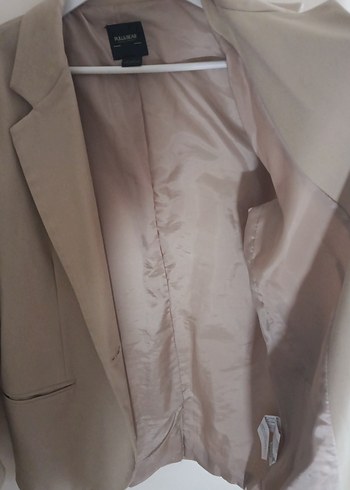 PULL & BEAR Bej Düğmeli Kadın Blazer Ceket - Görsel 5