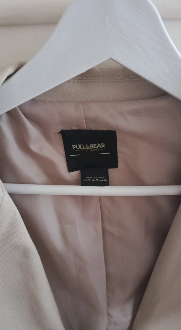 PULL & BEAR Bej Düğmeli Kadın Blazer Ceket - Görsel 3