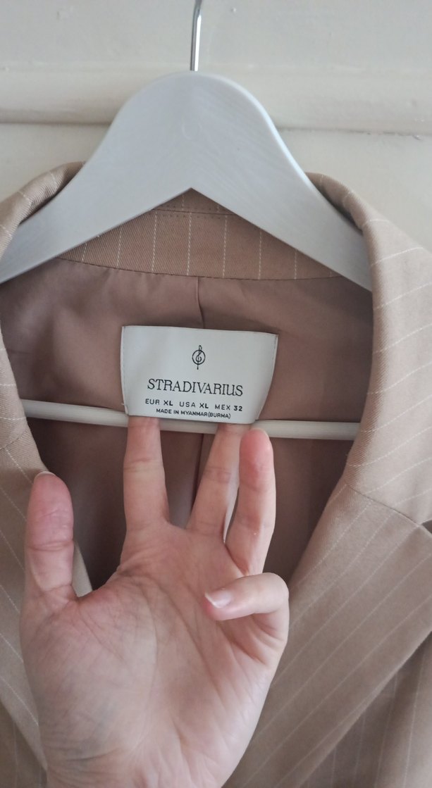 STRADİVARİUS Bej Düğmeli Kadın Blazer Ceket - Görsel 2