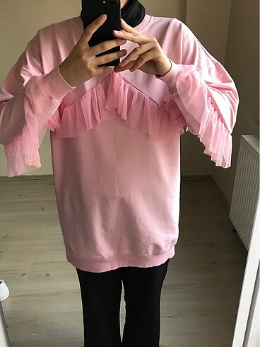 xl Beden pembe Renk sweatshirt