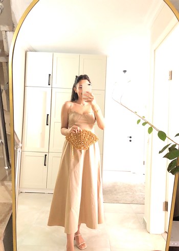 İncili saten astarlı midye çanta - Görsel 6