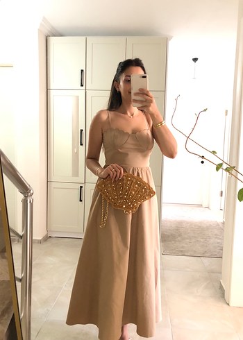 İncili saten astarlı midye çanta - Görsel 3