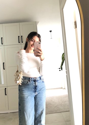 Boncuk İşlemeli Beyaz Bohem Kadın Çanta - Görsel 8