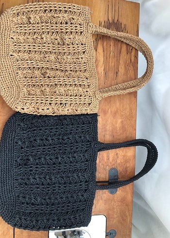 Dantel Detaylı Bej Örgü Kadın Çanta - Görsel 6