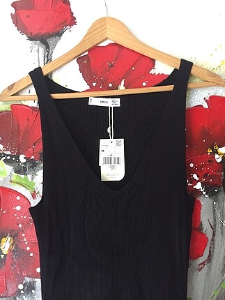 Mango MNG triko diz altı elbise, etiketli o ürün