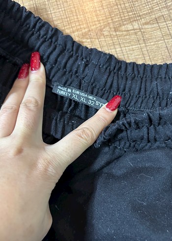 Siyah Kadın Mini Şort Rahat Kesim - Görsel 2