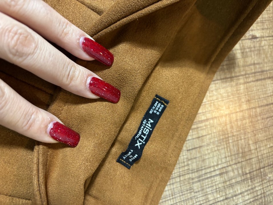 Taba Süet Pileli Mini Etek - Görsel 3