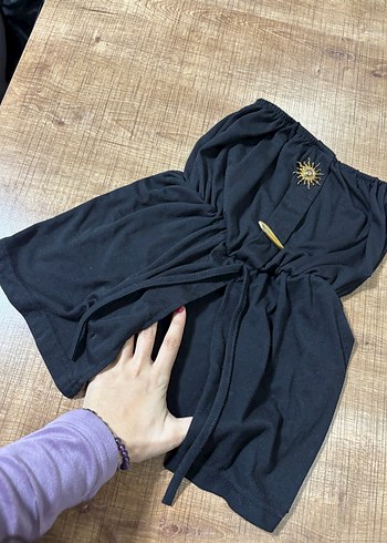 Siyah Salaş straplez bluz - Görsel 2