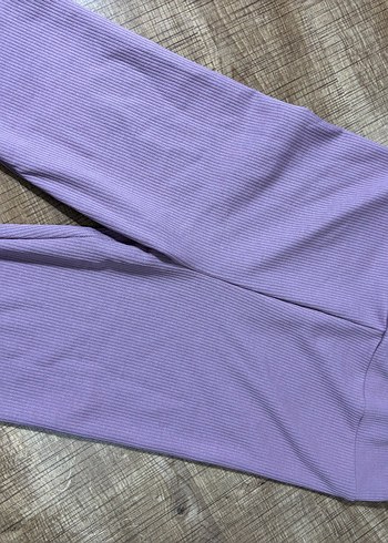 Mor Elastik Kadın Tayt - Görsel 2