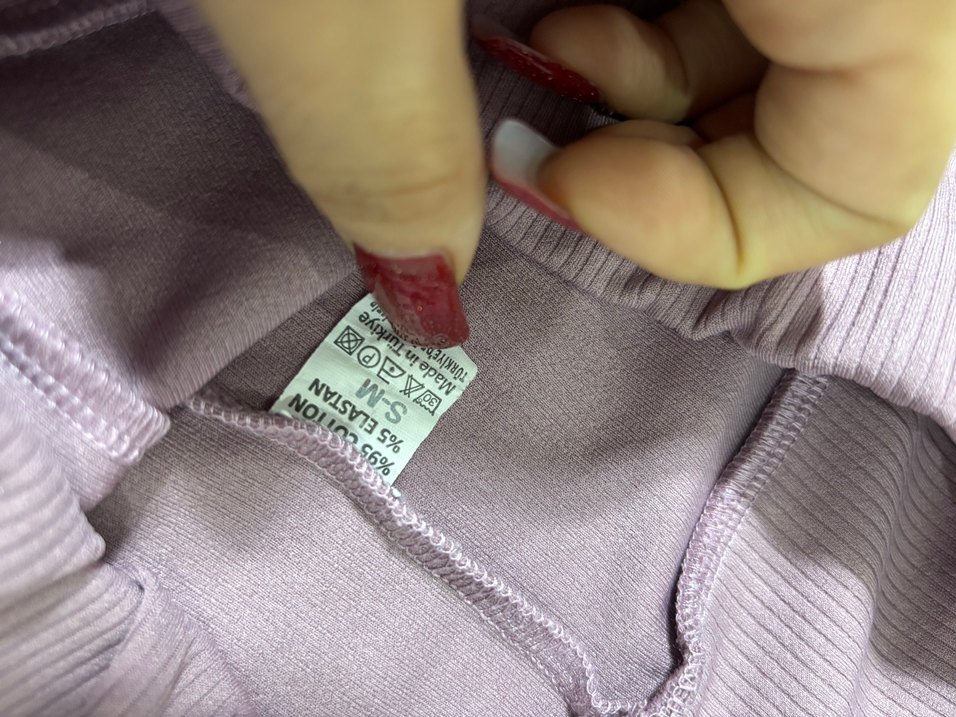 Mor Elastik Kadın Tayt - Görsel 3