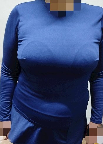 40 Beden Lacivert uzun kollu mayo üstü
