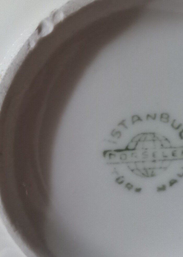 İstanbul porselen yaldızlı çaydanlık  - Görsel 4