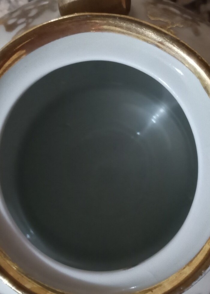 İstanbul porselen yaldızlı çaydanlık  - Görsel 5