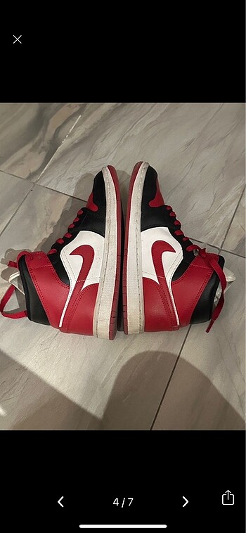 36 Beden kırmızı Renk Orjinal nike jordan