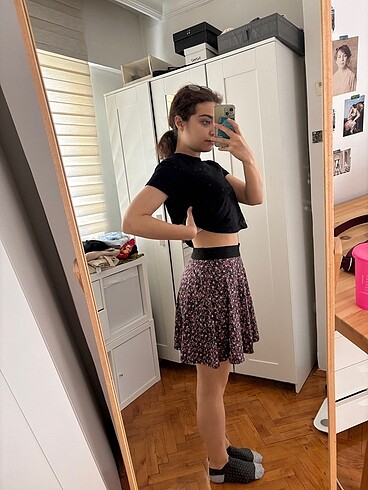 Stradivarius Stradivarius çiçekli etek