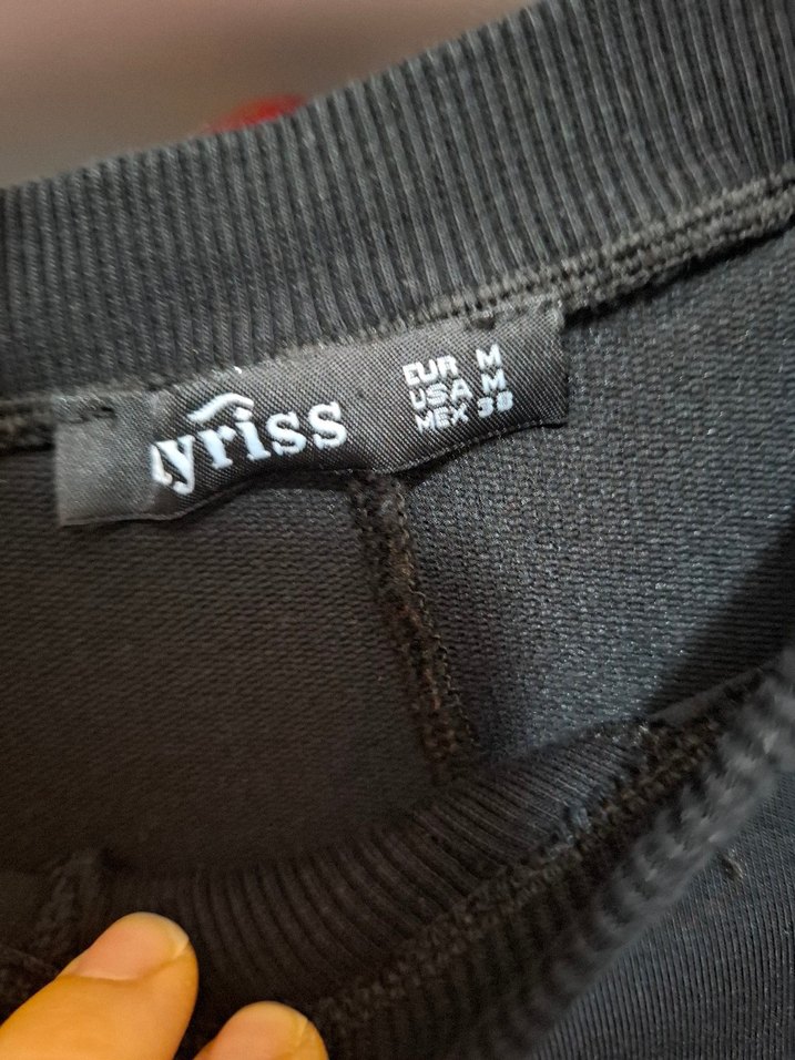 Kırmızı Kareli Kadın Sweatshirt - Görsel 2