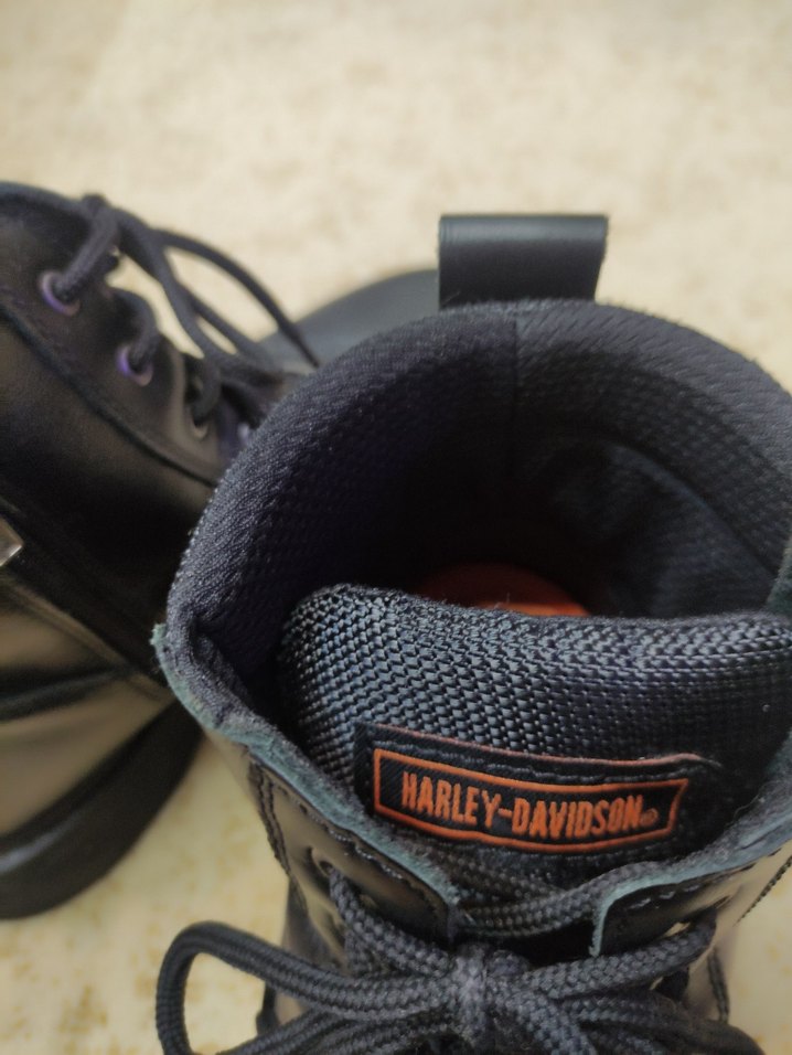  orjinal HARLEY DAVİDSON  Siyah Deri erkek  Bot - Görsel 5