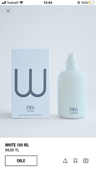 zara white parfüm