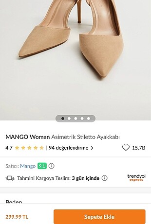 Mango Orjinal marka Mango stiletto sıfır fiyatı 300?