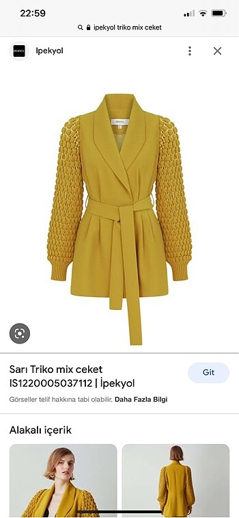 Beden İpekyol triko mix ceket