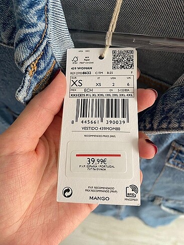xs Beden mango kot elbise