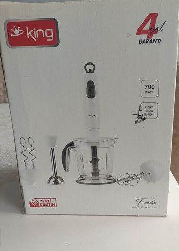 King 700W Dört Bıçaklı Blender Seti