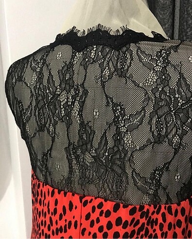 s Beden kırmızı Renk Guess Leopar Mini Elbise Gece