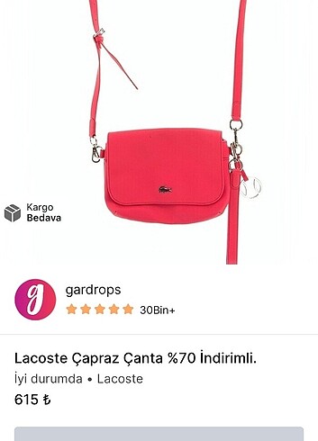 Lacoste çanta  - Görsel 2