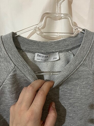 s Beden gri Renk BERSHKA sweatshirt