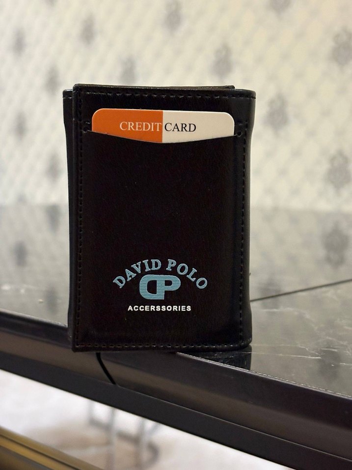 David Polo Siyah Erkek Deri Cüzdan - Görsel 3