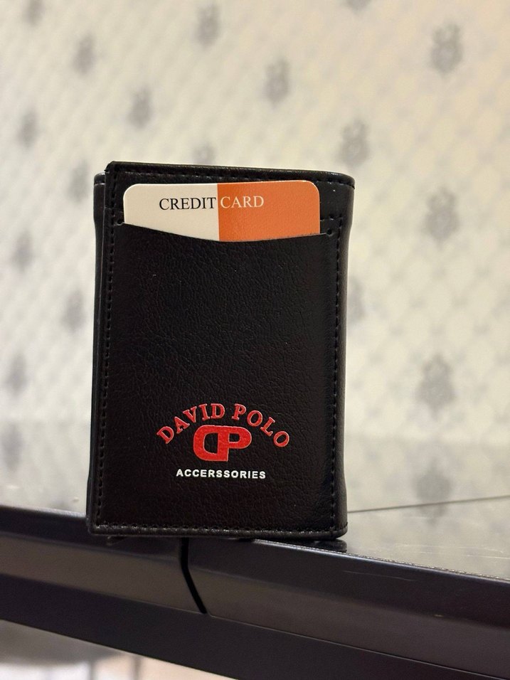 David Polo Siyah Erkek Deri Cüzdan - Görsel 5