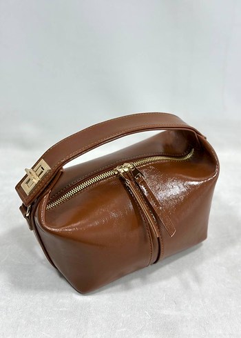 Kahverengi Deri Kemerli Kadın Çanta - Görsel 6