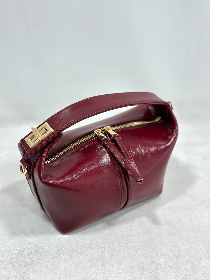 Kahverengi Deri Kemerli Kadın Çanta - Görsel 5