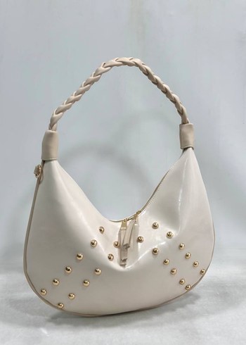 Kahverengi Deri Nakışlı Kadın Omuz Çantası - Görsel 6