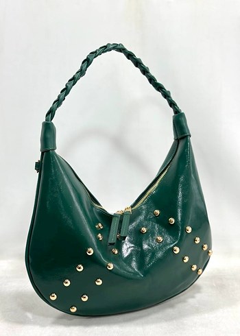 Kahverengi Deri Nakışlı Kadın Omuz Çantası - Görsel 4