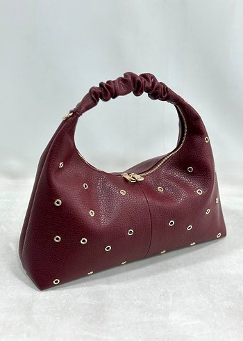 Klasik Şıklıkta İşlemeli Deri Kadın Çanta - Görsel 2