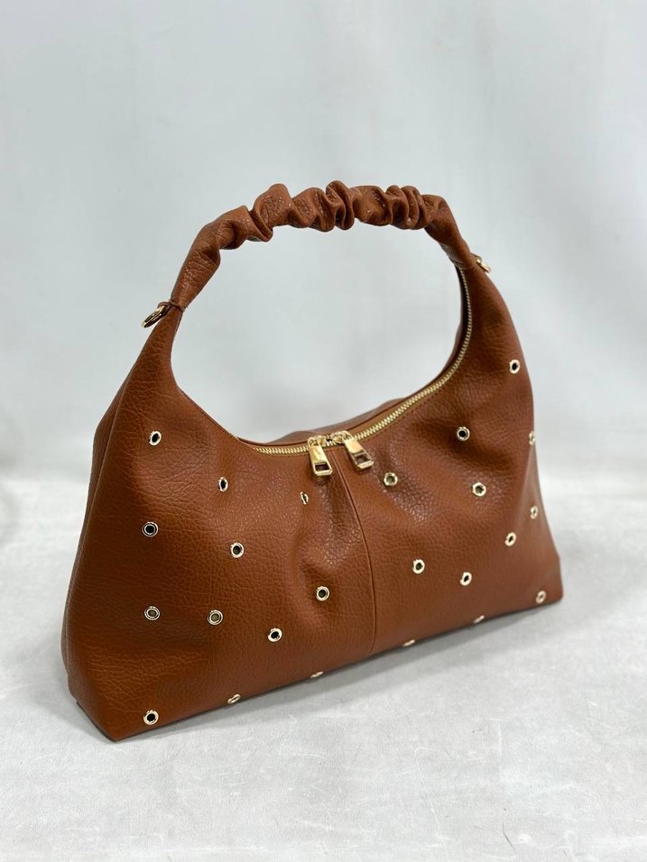 Klasik Şıklıkta İşlemeli Deri Kadın Çanta - Görsel 5