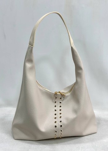 Deri İşlemeli Fermuarlı Kadın Çanta - Görsel 5