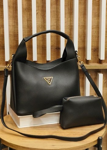 Siyah Deri Kadın Omuz Çantası - Görsel 3