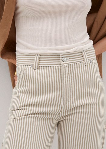 32 Beden camel Renk Mango Carpenter Kargo Jean